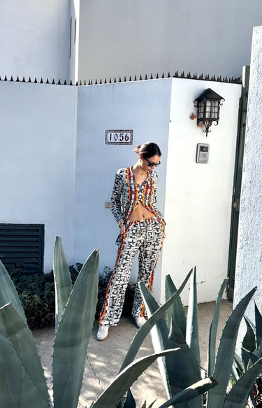 CONJUNTO DE SEDA CAMISA - PANTALON AFRICA